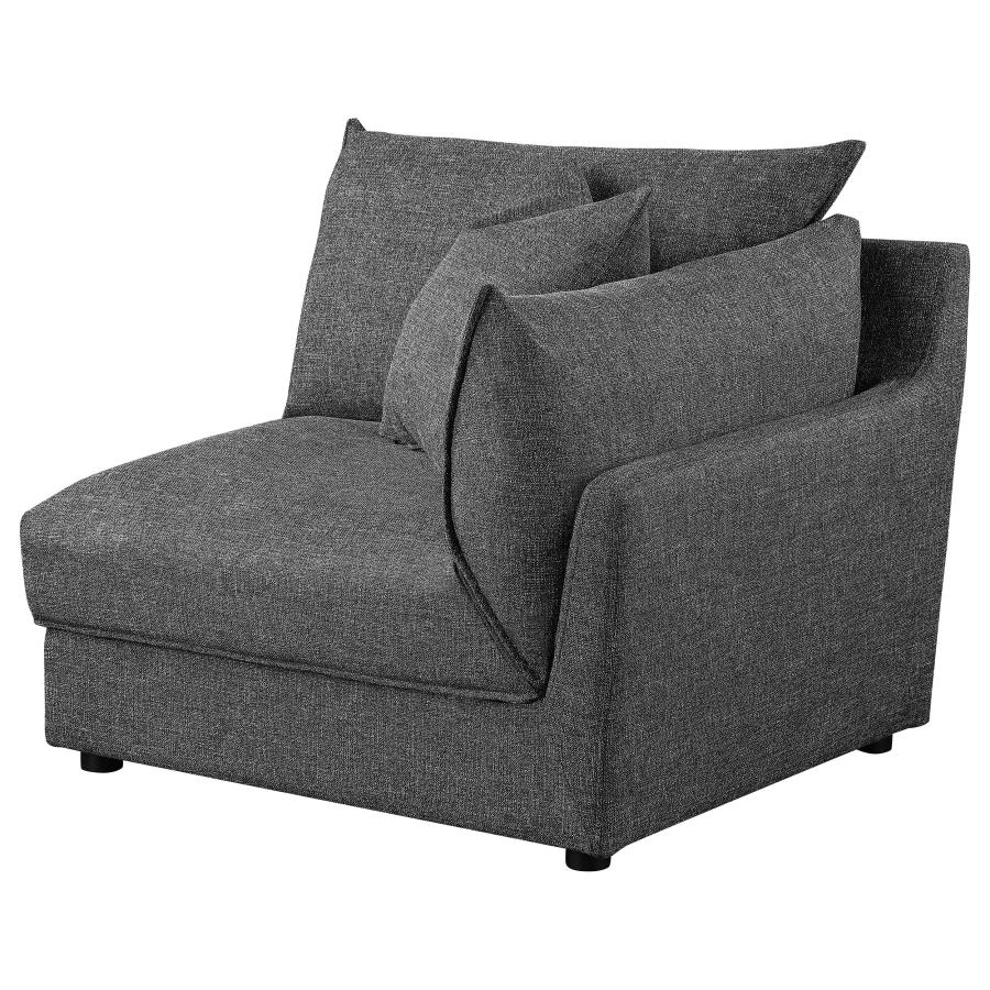 (image for) Sasha 3-Piece Upholstered Sofa Barely Black