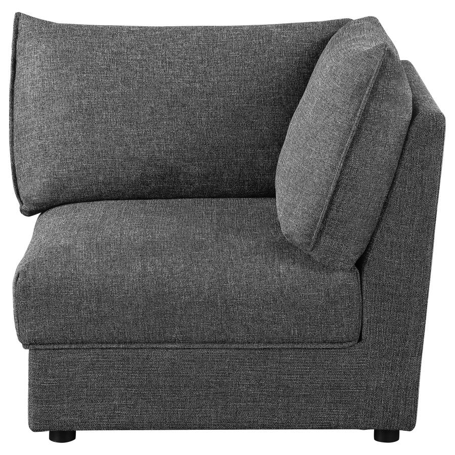 (image for) Sasha Upholstered Corner Chair Barely Black