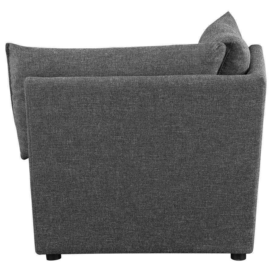 (image for) Sasha Upholstered Corner Chair Barely Black