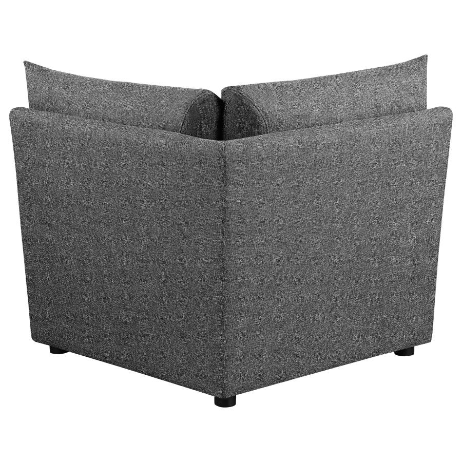 (image for) Sasha Upholstered Corner Chair Barely Black