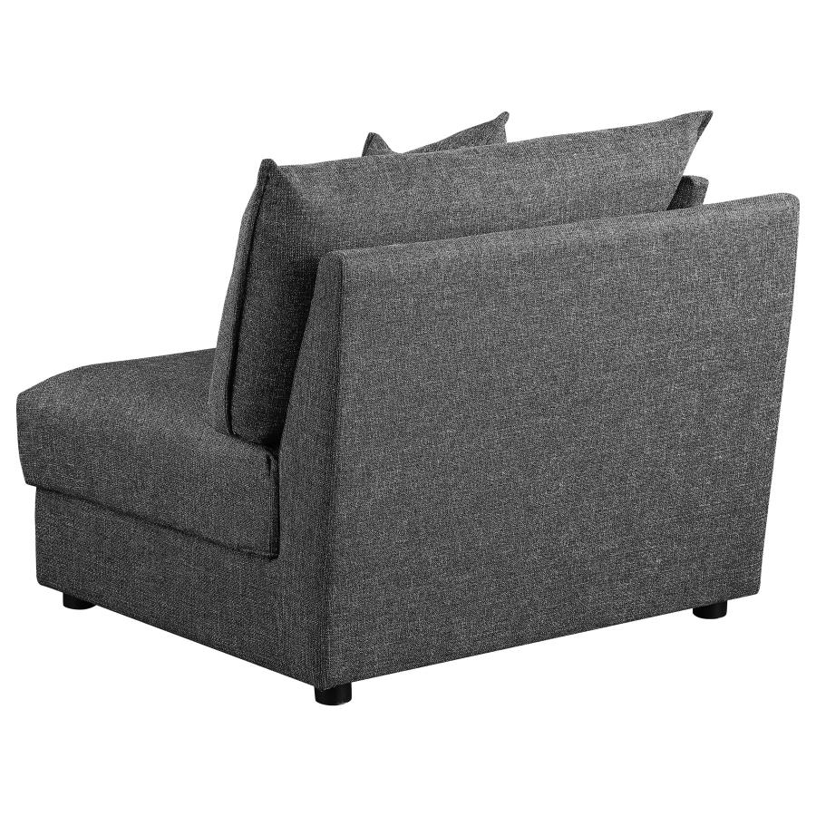 (image for) Sasha Upholstered LAF Chair Barely Black