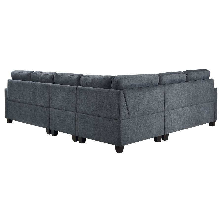 (image for) Georgina 4-piece Upholstered Modular Sectional Steel Grey