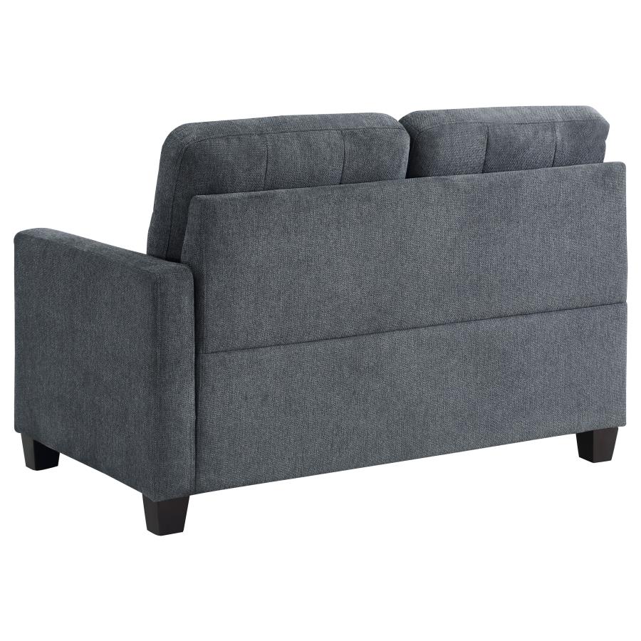 (image for) Georgina Upholstered LAF Chair Steel Grey