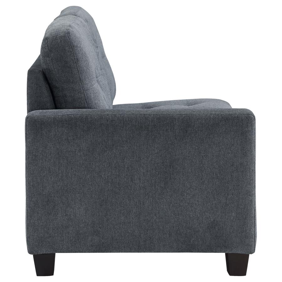 (image for) Georgina Upholstered LAF Chair Steel Grey