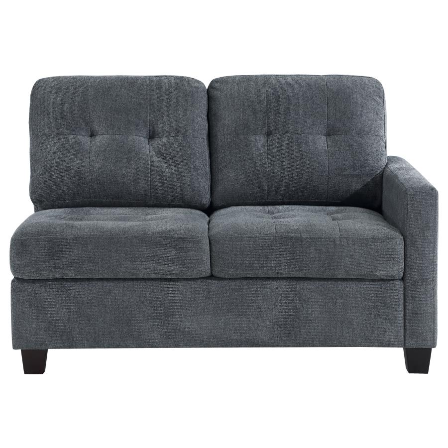 (image for) Georgina Upholstered RAF Loveseat Steel Grey