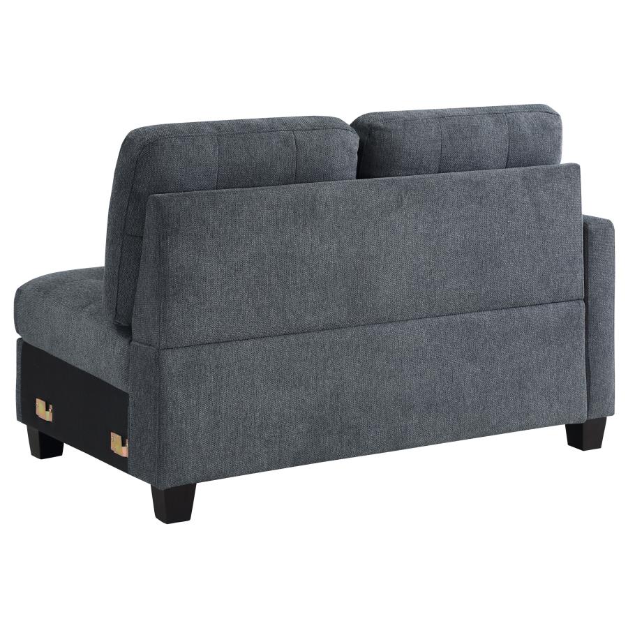 (image for) Georgina Upholstered RAF Loveseat Steel Grey