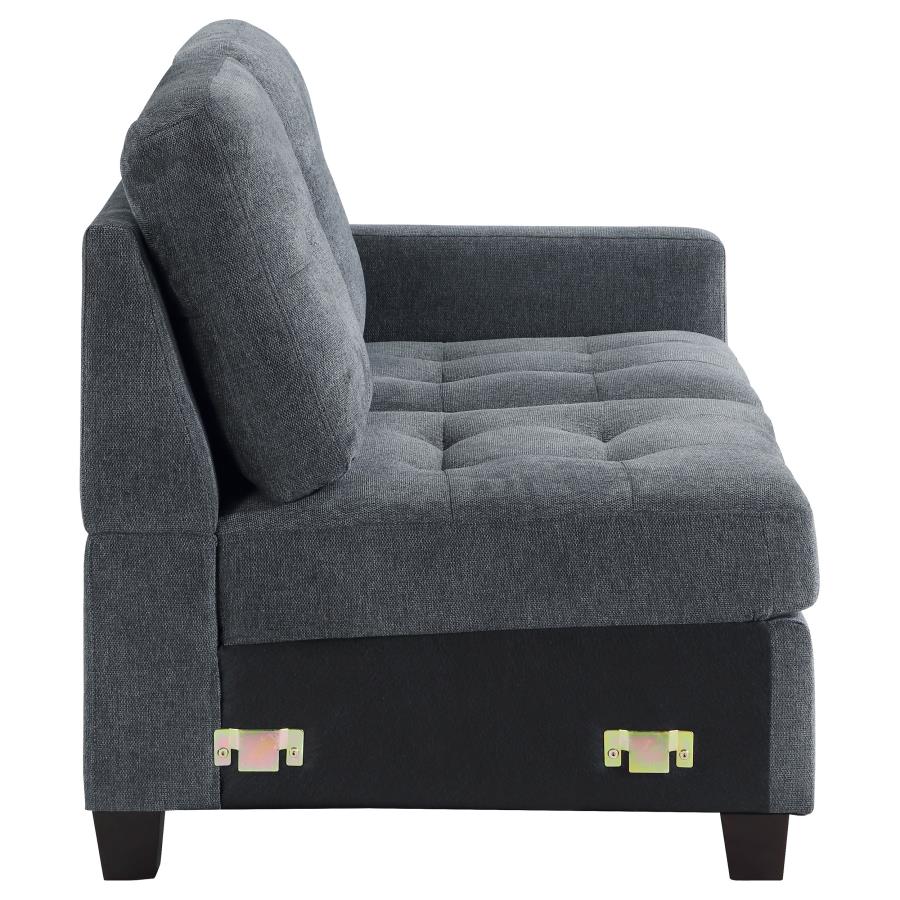 (image for) Georgina Upholstered RAF Loveseat Steel Grey