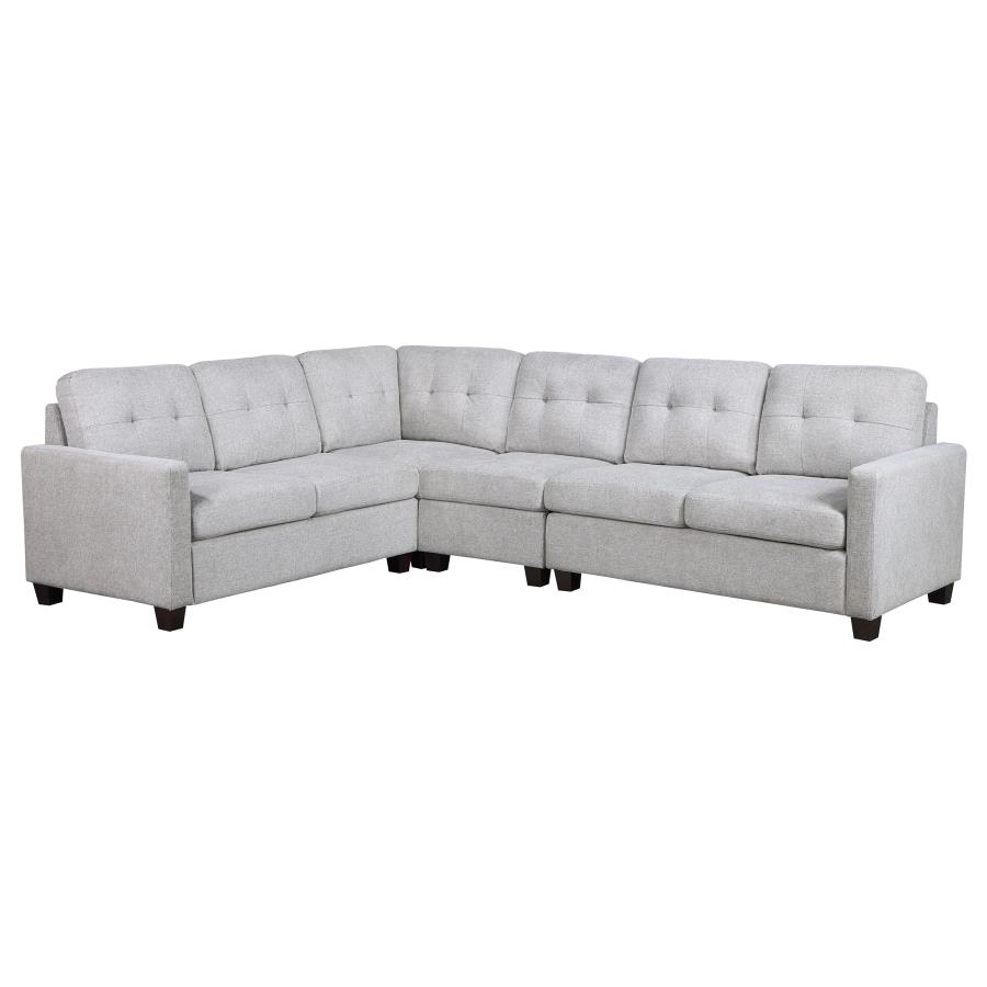 (image for) Georgina 4-piece Upholstered Modular Sectional Sofa Beige