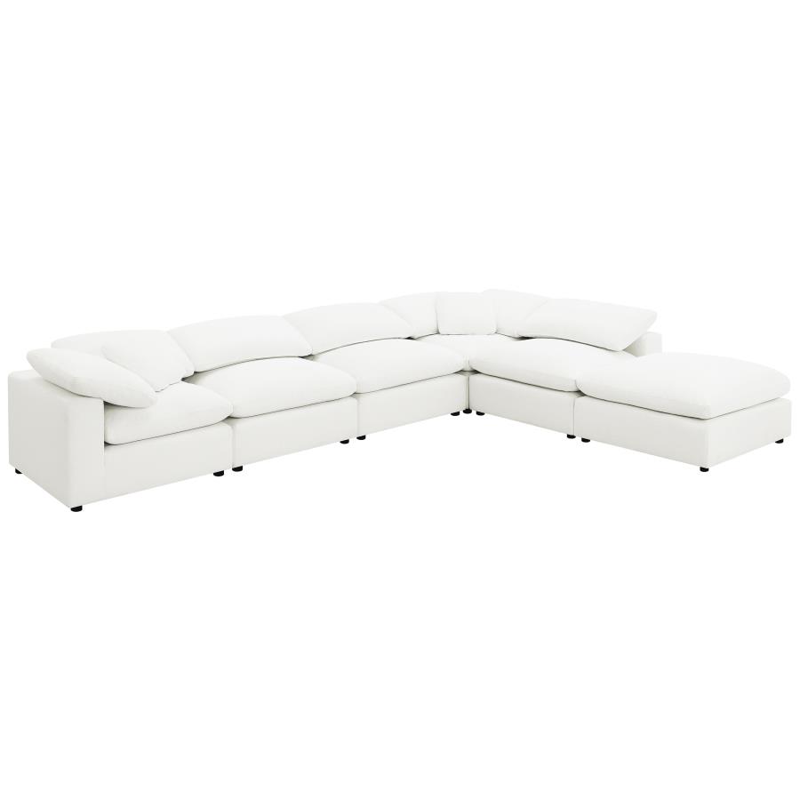 (image for) Raleigh 6-piece Boucle Upholstered Modular Sectional Ivory