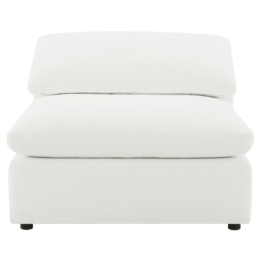 (image for) Raleigh Boucle Upholstered Armless Chair Ivory