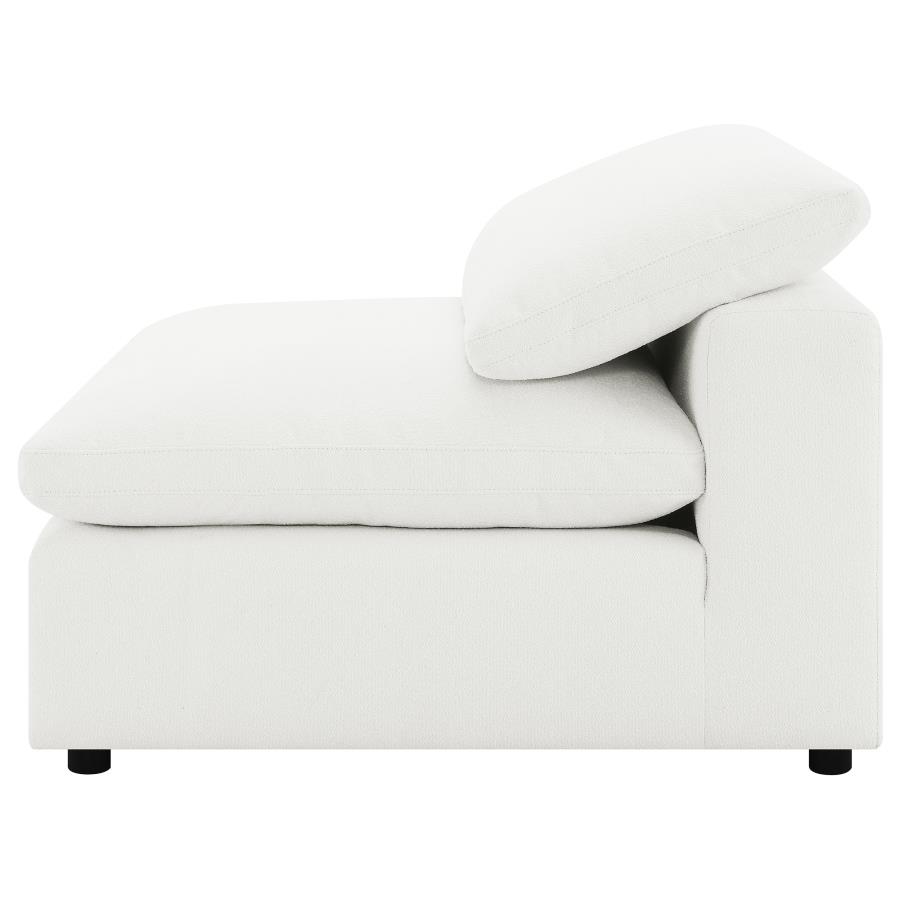 (image for) Raleigh Boucle Upholstered Armless Chair Ivory