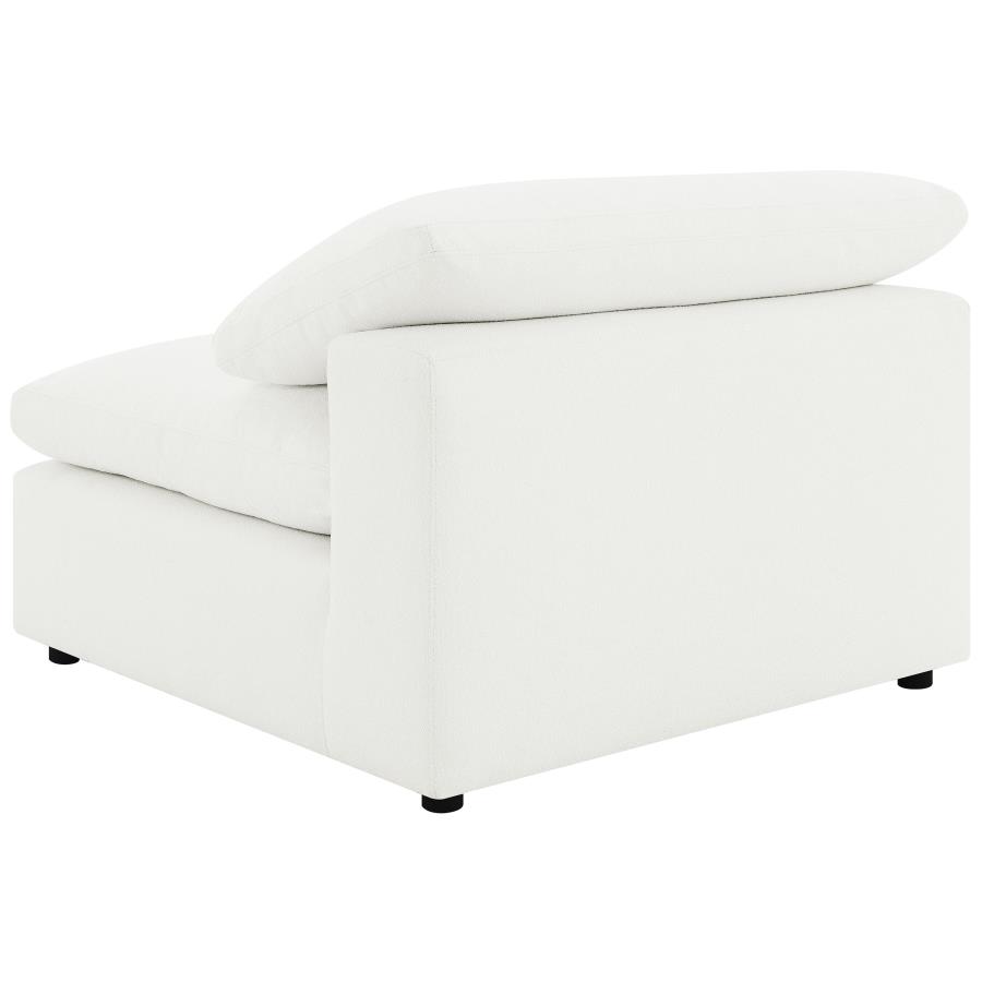 (image for) Raleigh Boucle Upholstered Armless Chair Ivory