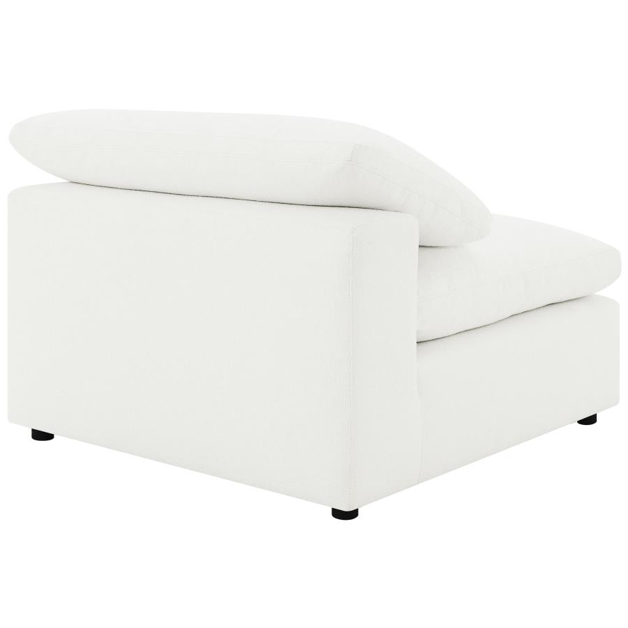 (image for) Raleigh Boucle Upholstered Armless Chair Ivory