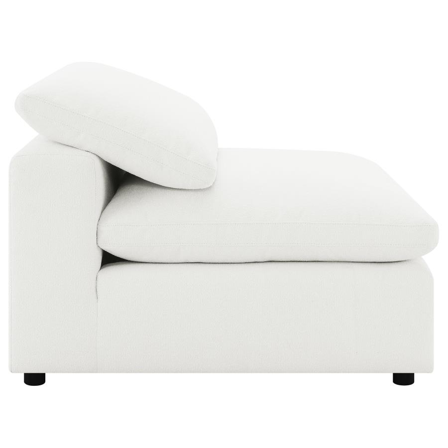 (image for) Raleigh Boucle Upholstered Armless Chair Ivory