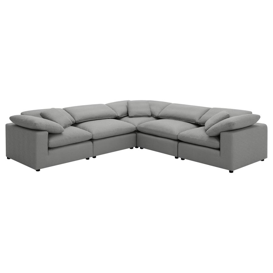 (image for) Raleigh 5-piece Boucle Upholstered Modular Sectional Grey - Click Image to Close