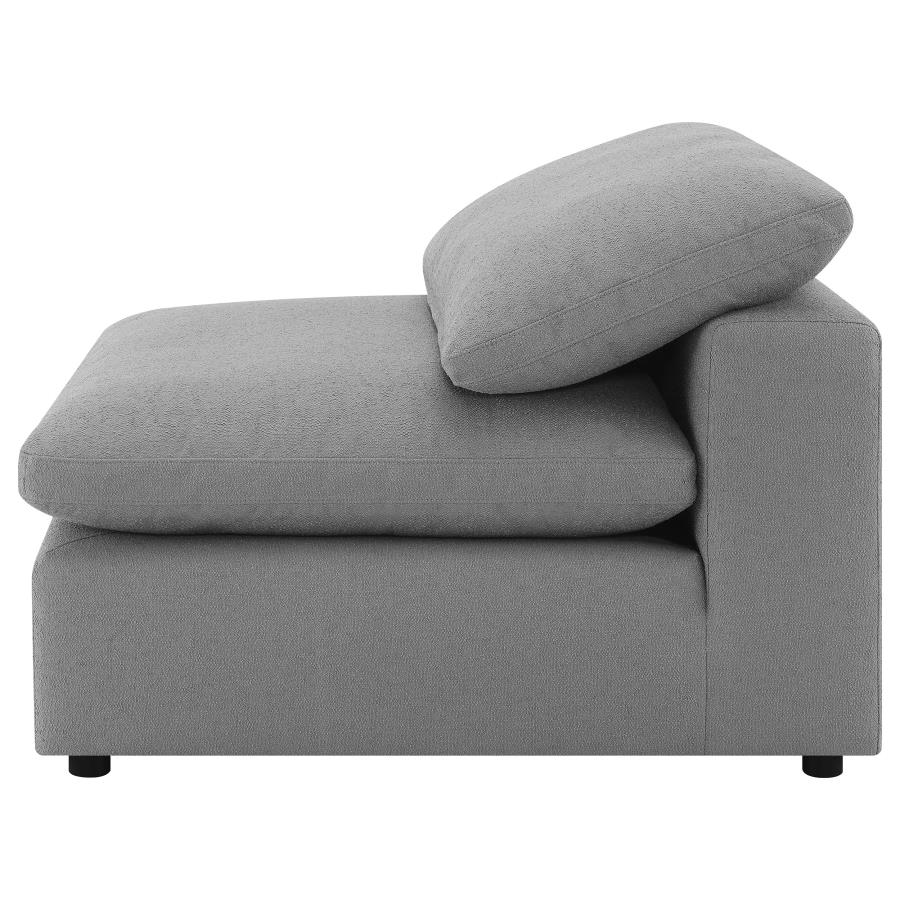 (image for) Raleigh Boucle Upholstered Armless Chair Grey