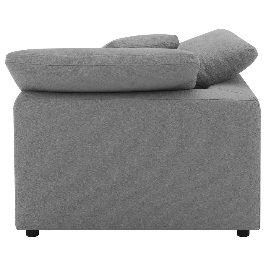 (image for) Raleigh Boucle Upholstered Corner Chair Grey