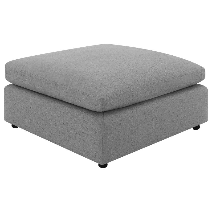 (image for) Raleigh Boucle Upholstered Ottoman Grey - Click Image to Close