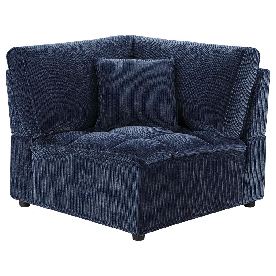 (image for) Atlantic Corduroy Upholstered Corner Chair Blue