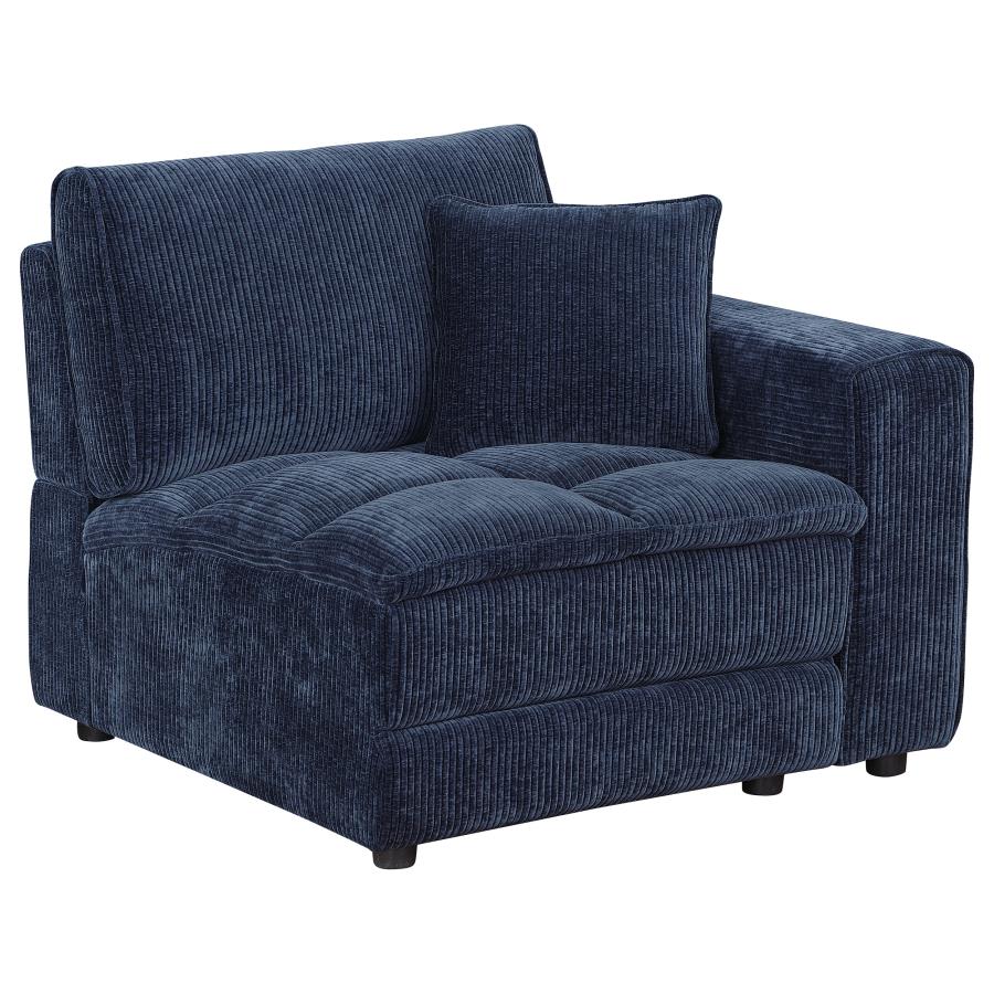 (image for) Atlantic Corduroy Upholstered RAF Arm Chair Blue