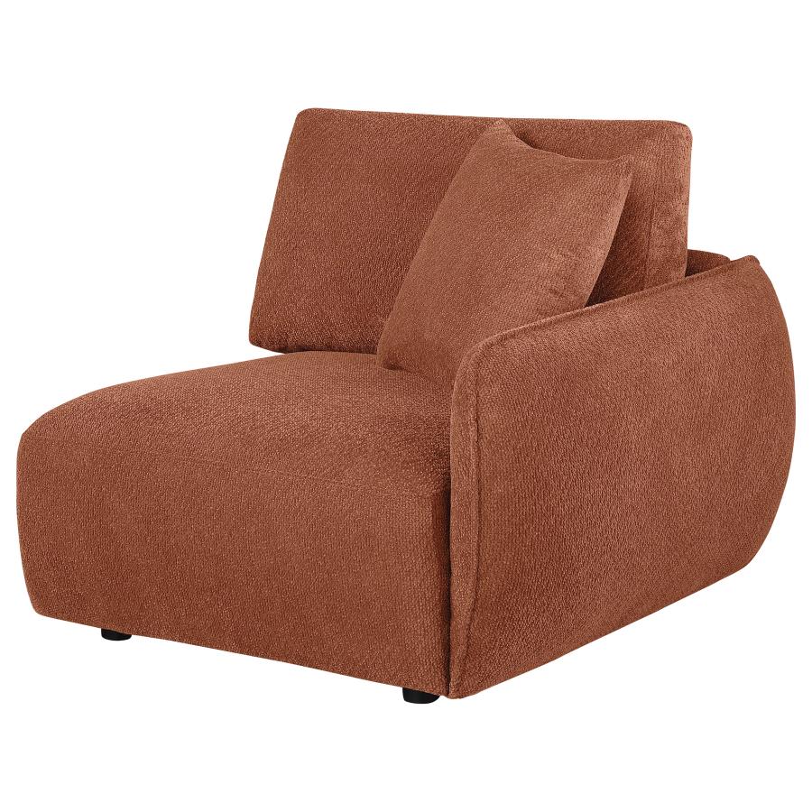 Elysia Chenille Upholstered Modular RAF Chair Coral