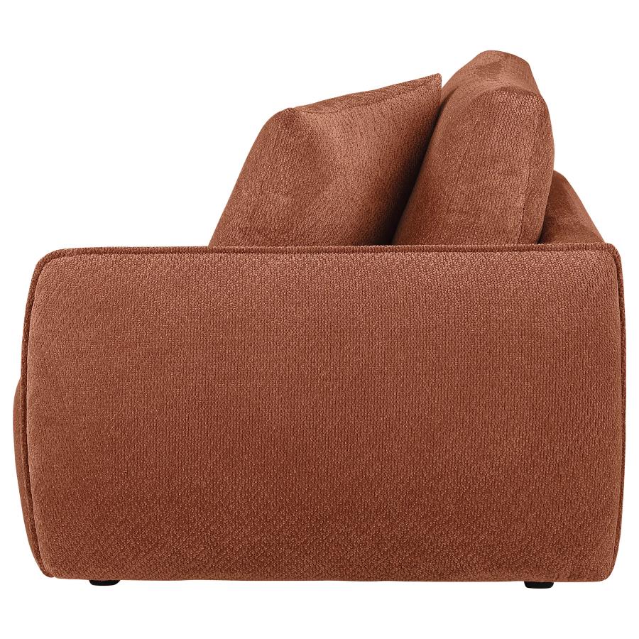 Elysia Chenille Upholstered Modular RAF Chair Coral
