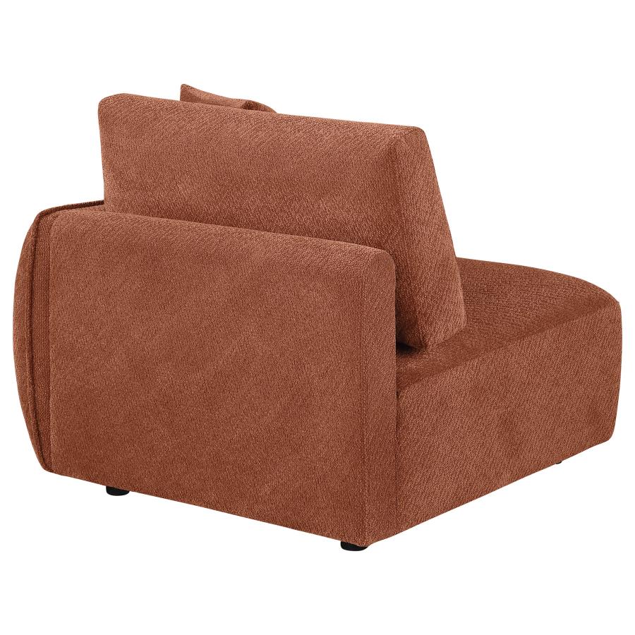 Elysia Chenille Upholstered Modular RAF Chair Coral