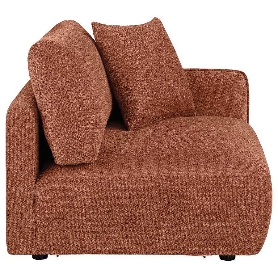 Elysia Chenille Upholstered Modular RAF Chair Coral