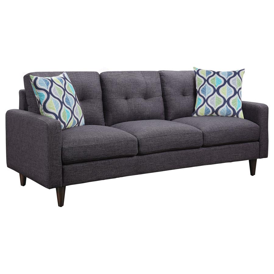 (image for) Watsonville Upholstered Track Arm Tufted Sofa Grey - Click Image to Close