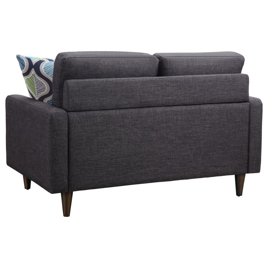 (image for) Watsonville Upholstered Track Arm Tufted Loveseat Grey