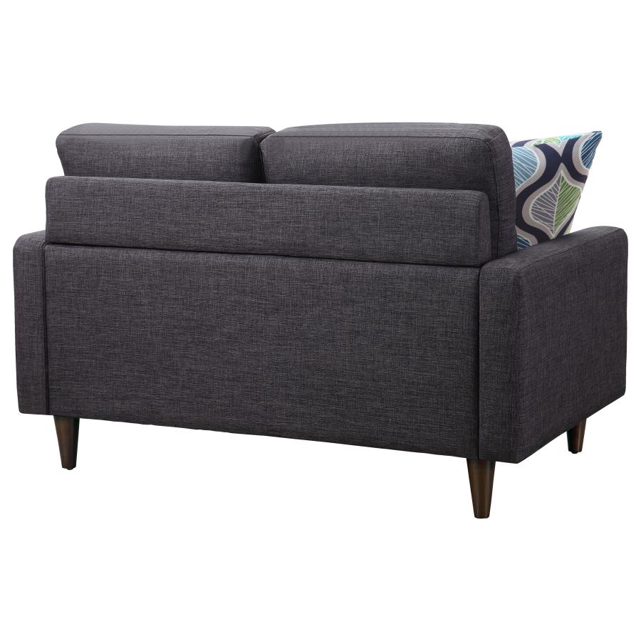 (image for) Watsonville Upholstered Track Arm Tufted Loveseat Grey