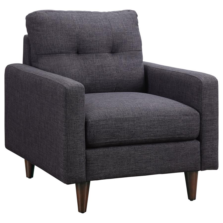 (image for) Watsonville Upholstered Track Arm Tufted Accent Chair Grey - Click Image to Close