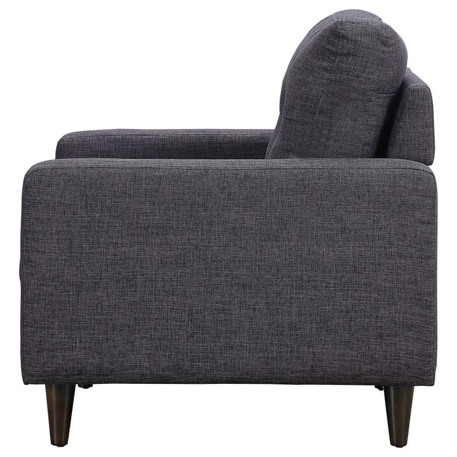 (image for) Watsonville Upholstered Track Arm Tufted Accent Chair Grey