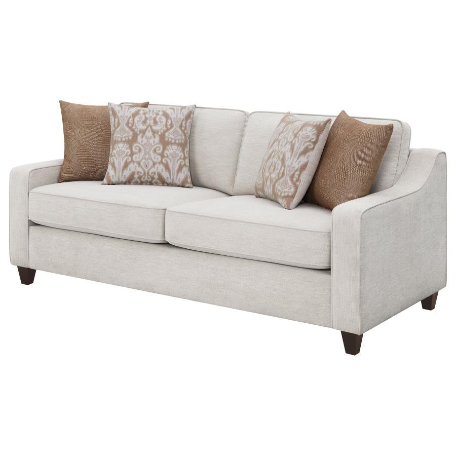 (image for) Christine Upholstered Sloped Arm Sofa Beige