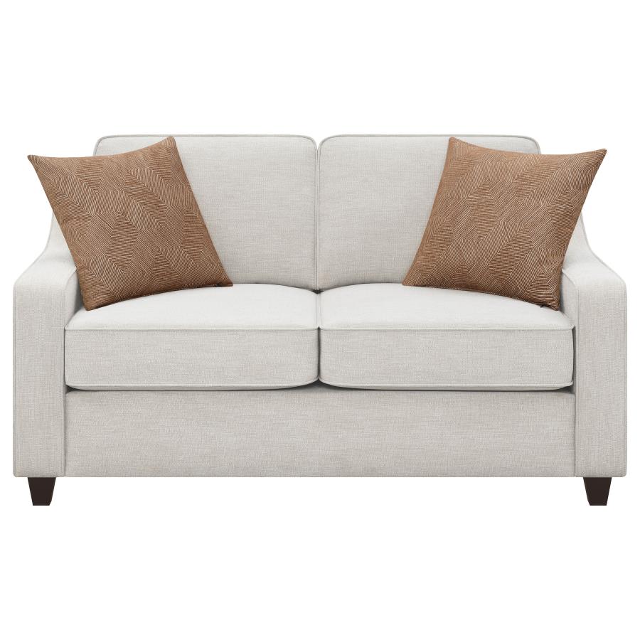 (image for) Christine Upholstered Sloped Arm Loveseat Beige