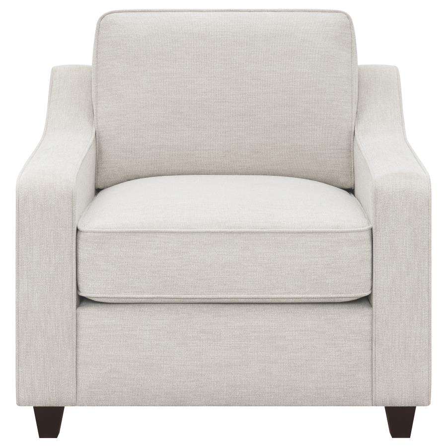 (image for) Christine Upholstered Sloped Arm Accent Chair Beige