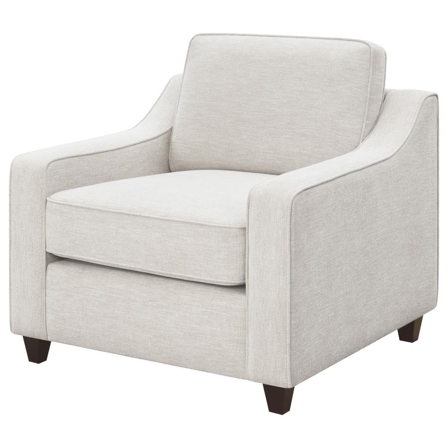 (image for) Christine Upholstered Sloped Arm Accent Chair Beige