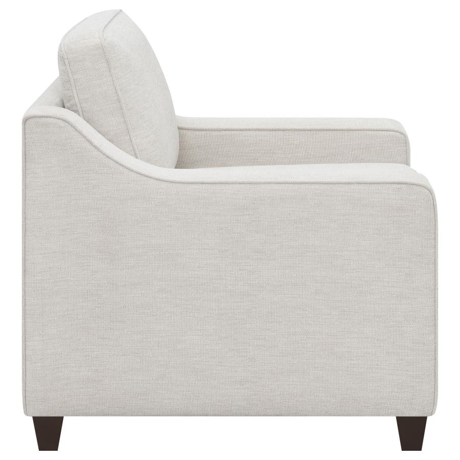 (image for) Christine Upholstered Sloped Arm Accent Chair Beige