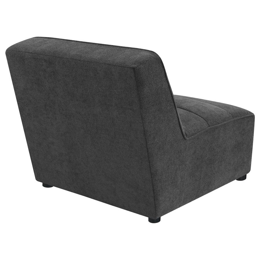 (image for) Sunny Upholstered Armless Chair Dark Charcoal