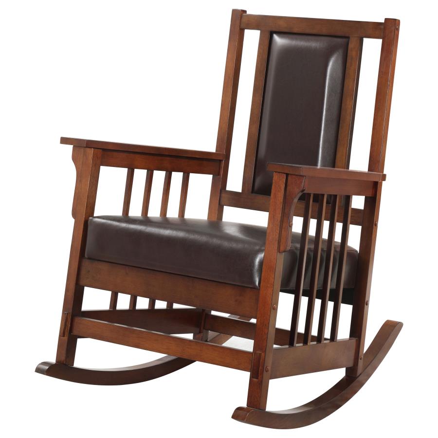 (image for) Ida Upholstered Rocking Chair Tobacco and Dark Brown