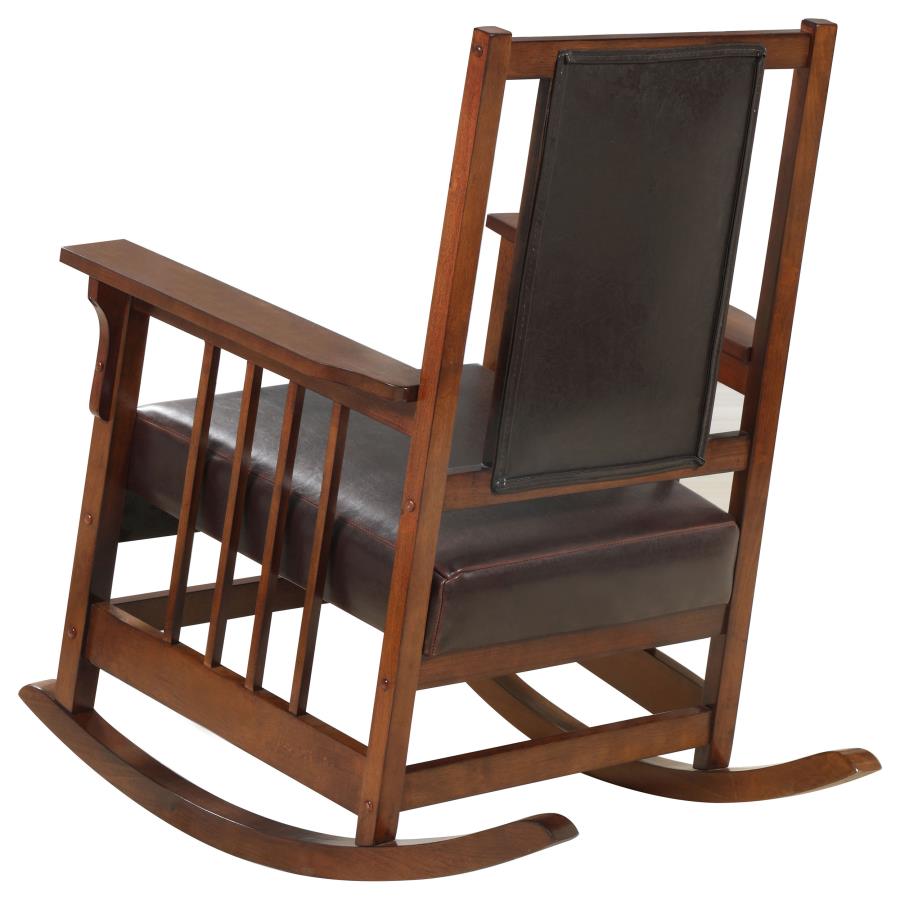 (image for) Ida Upholstered Rocking Chair Tobacco and Dark Brown