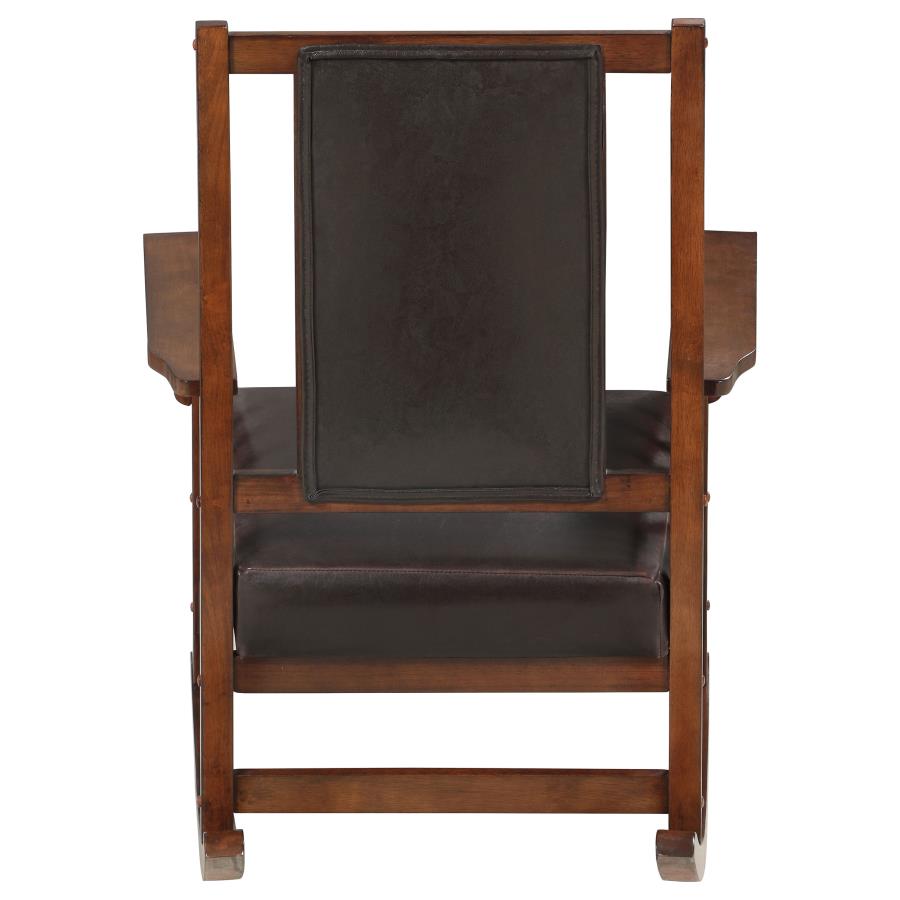 (image for) Ida Upholstered Rocking Chair Tobacco and Dark Brown