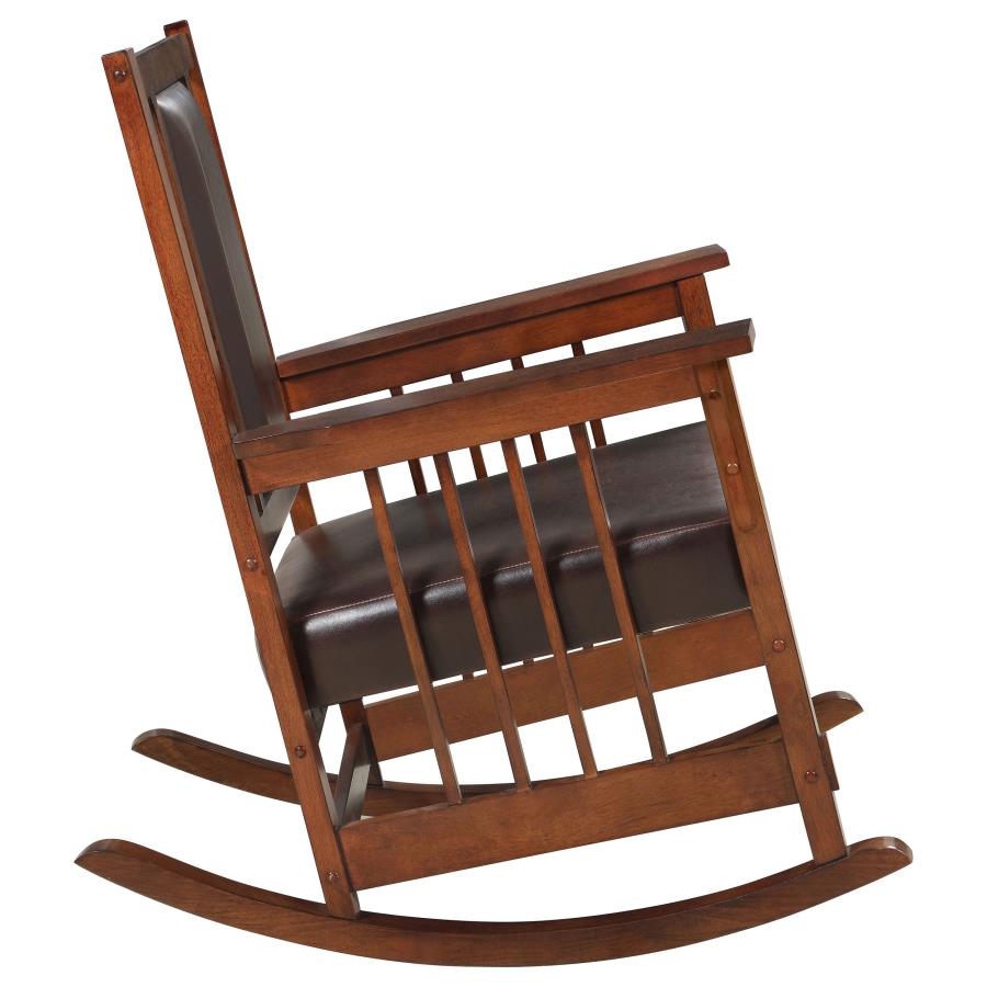 (image for) Ida Upholstered Rocking Chair Tobacco and Dark Brown