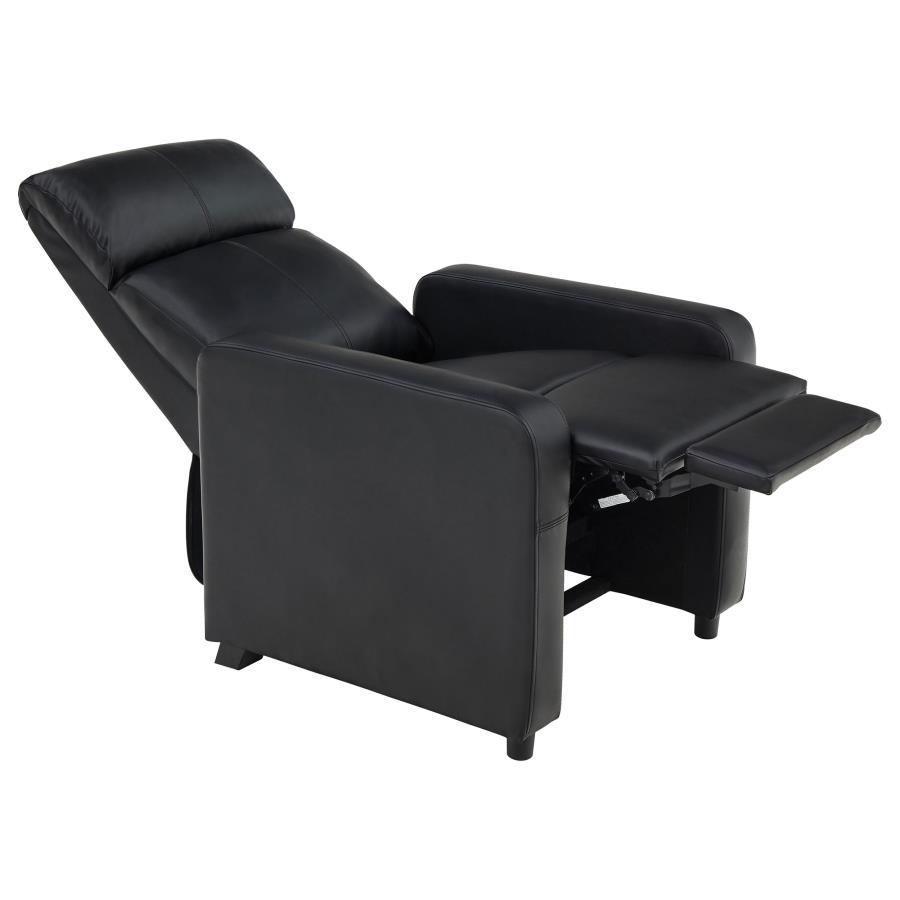 (image for) Toohey Upholstered Home Theater Push Back Recliner Black