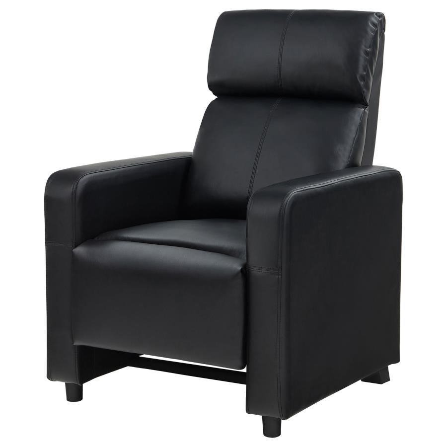 (image for) Toohey Upholstered Home Theater Push Back Recliner Black