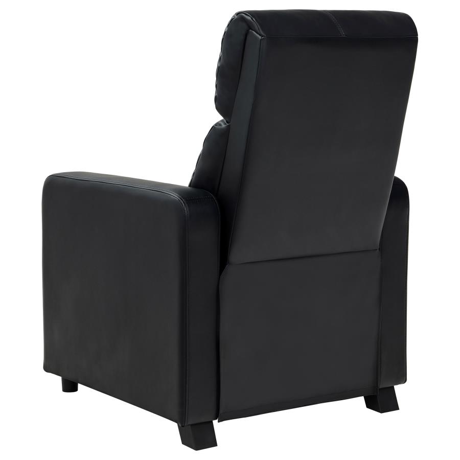 (image for) Toohey Upholstered Home Theater Push Back Recliner Black