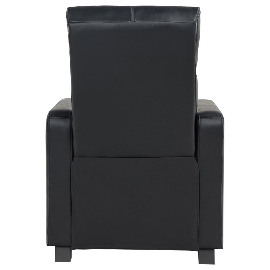 (image for) Toohey Upholstered Home Theater Push Back Recliner Black