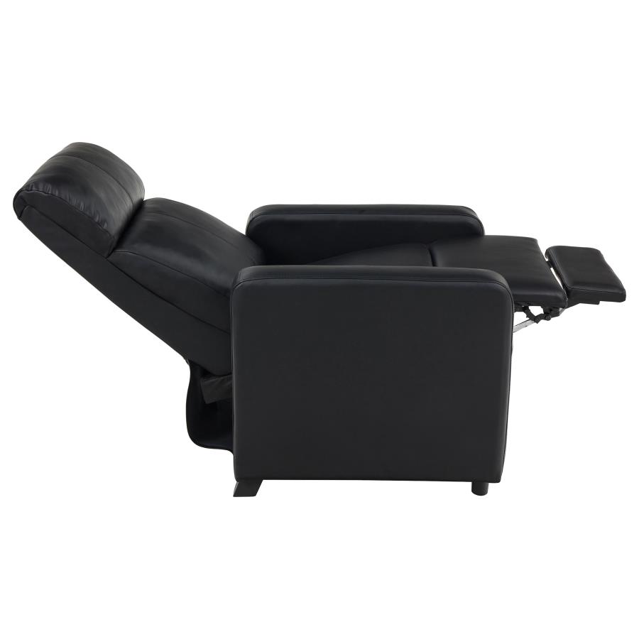 (image for) Toohey Upholstered Home Theater Push Back Recliner Black