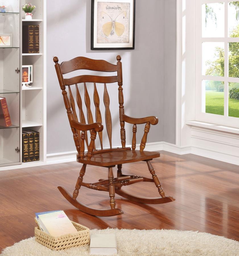 (image for) Aylin Solid Wood Rocking Chair Medium Brown