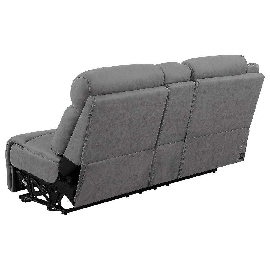 (image for) Higgins Upholstered LAF Power Loveseat Grey